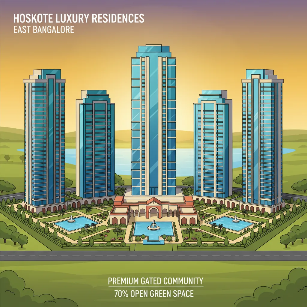 Apartments With Lake Views in Hoskote | Brigade Golden Heights Apartments With Lake Views in Hoskote - Brigade Golden Heights, Old Madras Road, East Bangalore