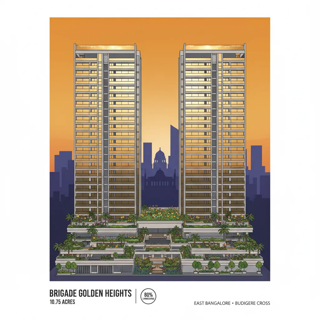 Biggest Apartment in Budigere Road | Brigade Golden Heights Biggest Apartment in Budigere Road - Brigade Golden Heights, Old Madras Road, East Bangalore