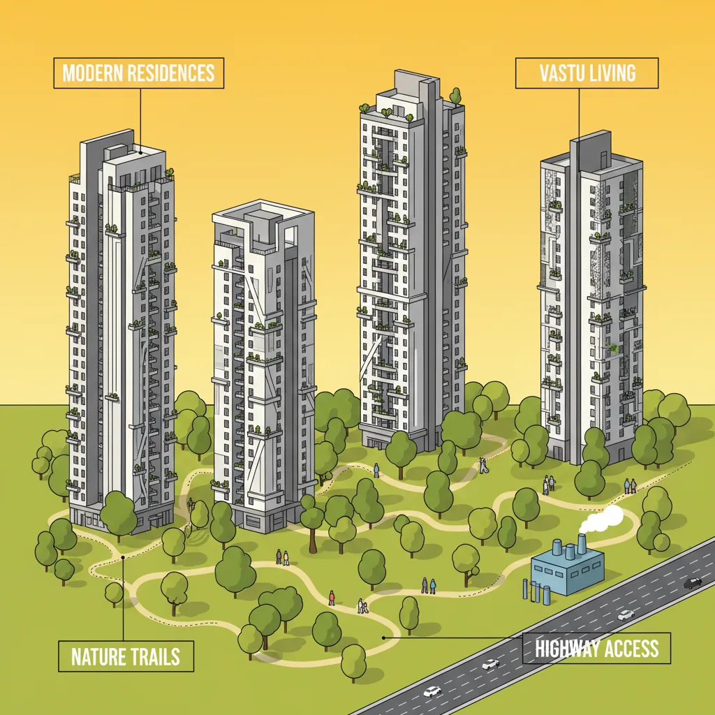 Flats near Volvo Factory Hoskote | Brigade Golden Heights Flats near Volvo Factory Hoskote - Brigade Golden Heights, Old Madras Road, East Bangalore