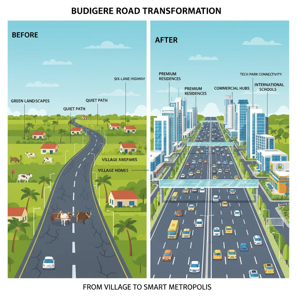How Has Budigere Road Changed | Brigade Golden Heights How Has Budigere Road Changed - Brigade Golden Heights, Old Madras Road, East Bangalore