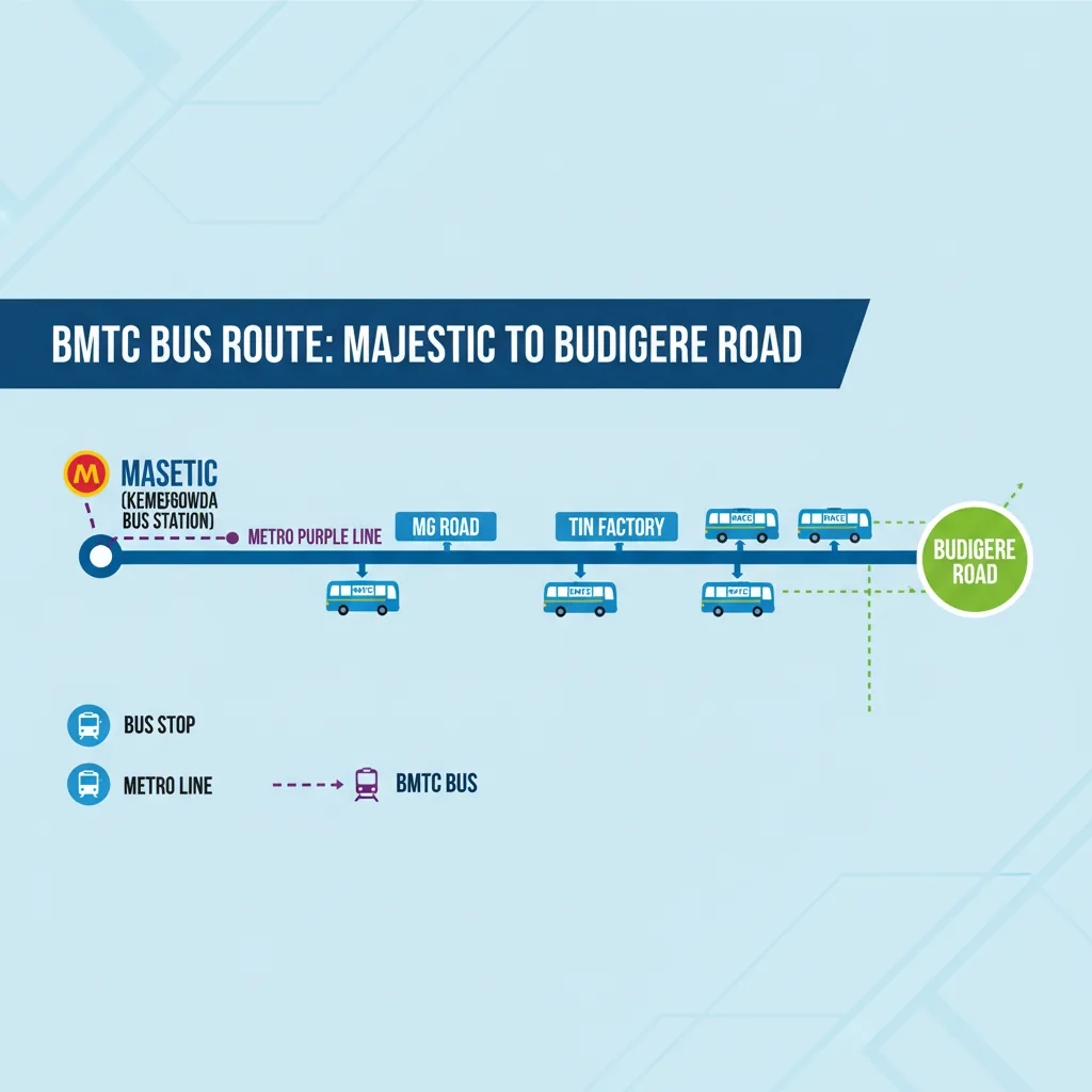 How to Reach Budigere Road from Majestic by Bus | Brigade Golden Heights How to Reach Budigere Road from Majestic by Bus - Brigade Golden Heights, Old Madras Road, East Bangalore