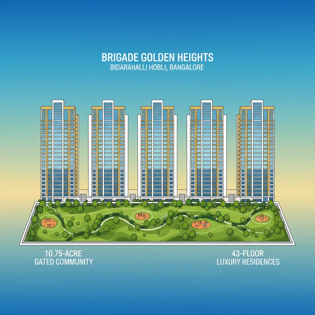 Luxury Apartment in Bidarahalli Hobli | Brigade Golden Heights Luxury Apartment in Bidarahalli Hobli - Brigade Golden Heights, Old Madras Road, East Bangalore